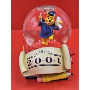 Disney's Winnie The Pooh Class Of 2001 Snow Globe Bought From The Disney Store